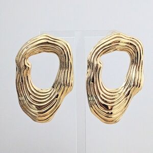 Sculpted Gold-Tone Earrings